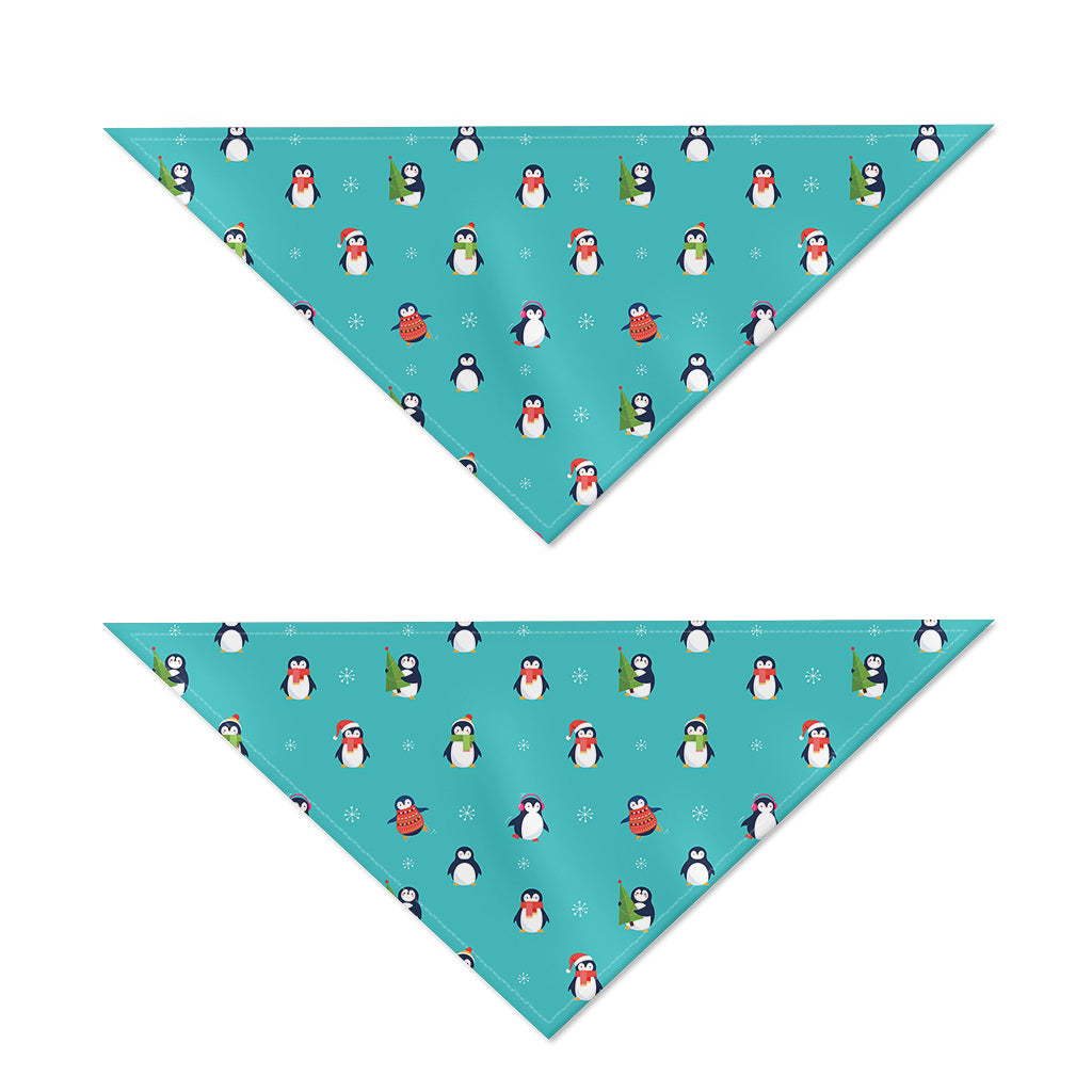 Cute Snowy Penguin Pattern Print Dog Bandana