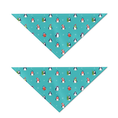 Cute Snowy Penguin Pattern Print Dog Bandana