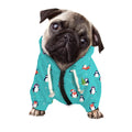Cute Snowy Penguin Pattern Print Dog Zip Up Hoodie
