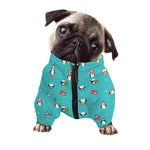 Cute Snowy Penguin Pattern Print Dog Zip Up Jacket