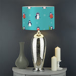 Cute Snowy Penguin Pattern Print Drum Lamp Shade