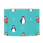Cute Snowy Penguin Pattern Print Drum Lamp Shade
