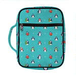 Cute Snowy Penguin Pattern Print Front Pocket Bible Bag