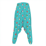 Cute Snowy Penguin Pattern Print Hammer Pants