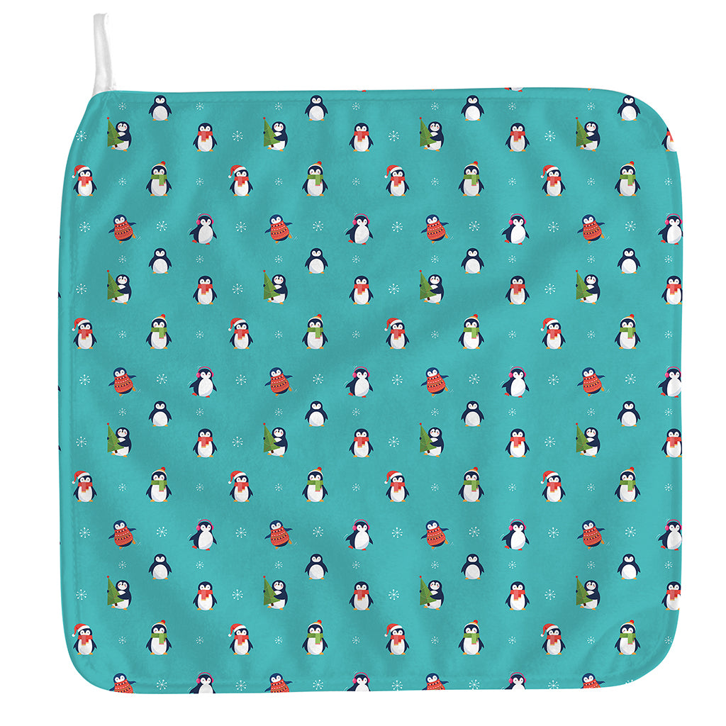 Cute Snowy Penguin Pattern Print Hand Towel