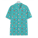 Cute Snowy Penguin Pattern Print Hawaiian Shirt