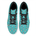 Cute Snowy Penguin Pattern Print High Top Leather Sneakers