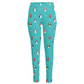 Cute Snowy Penguin Pattern Print High-Waisted Pocket Leggings