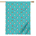 Cute Snowy Penguin Pattern Print House Flag