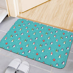Cute Snowy Penguin Pattern Print Indoor Door Mat