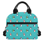 Cute Snowy Penguin Pattern Print Insulated Lunch Bag