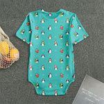 Cute Snowy Penguin Pattern Print Men's Bodysuit