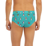 Cute Snowy Penguin Pattern Print Men's Briefs