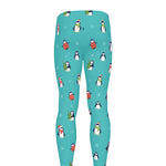 Cute Snowy Penguin Pattern Print Men's leggings