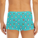 Cute Snowy Penguin Pattern Print Men's Short Boxer Briefs