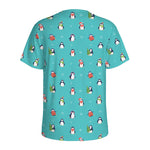 Cute Snowy Penguin Pattern Print Men's Sports T-Shirt