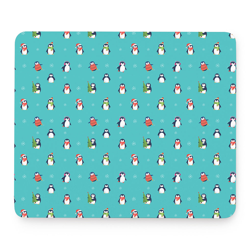 Cute Snowy Penguin Pattern Print Mouse Pad