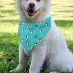 Cute Snowy Penguin Pattern Print Over The Collar Dog Bandana