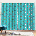 Cute Snowy Penguin Pattern Print Pencil Pleat Curtains
