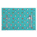 Cute Snowy Penguin Pattern Print Placemat
