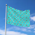 Cute Snowy Penguin Pattern Print Polyester Flag