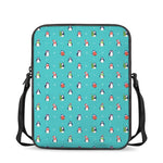 Cute Snowy Penguin Pattern Print Rectangular Crossbody Bag