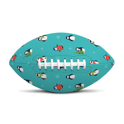 Cute Snowy Penguin Pattern Print Rugby Ball