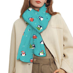 Cute Snowy Penguin Pattern Print Scarf
