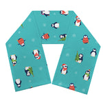 Cute Snowy Penguin Pattern Print Scarf