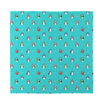 Cute Snowy Penguin Pattern Print Silk Bandana