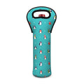 Cute Snowy Penguin Pattern Print Single Neoprene Wine Tote