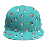 Cute Snowy Penguin Pattern Print Snapback Cap