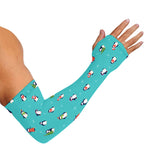 Cute Snowy Penguin Pattern Print Sun Protection Arm Sleeves