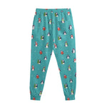 Cute Snowy Penguin Pattern Print Sweatpants