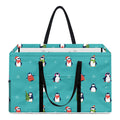 Cute Snowy Penguin Pattern Print Utility Tote Bag