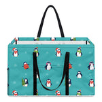 Cute Snowy Penguin Pattern Print Utility Tote Bag