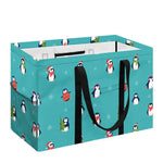 Cute Snowy Penguin Pattern Print Utility Tote Bag