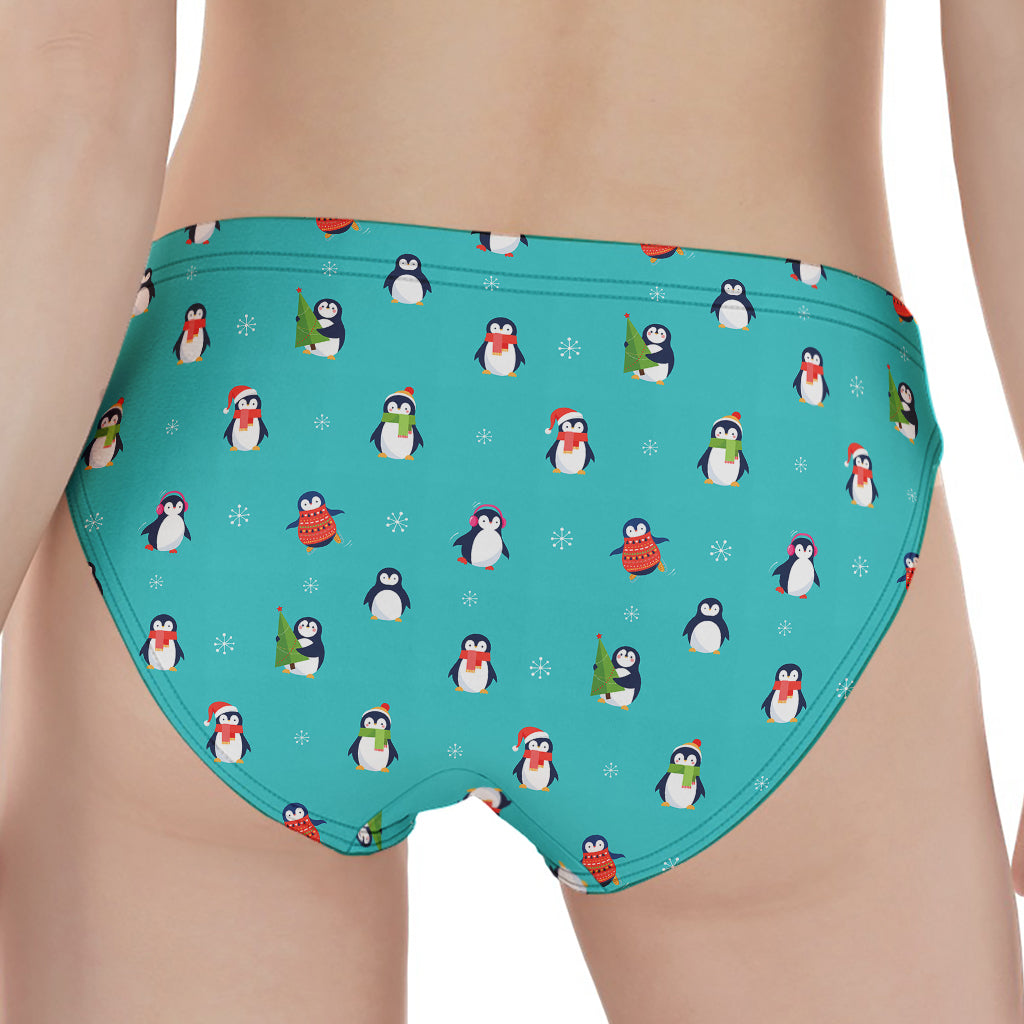 Cute Snowy Penguin Pattern Print Women's Panties