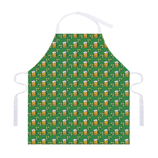 Cute St. Patrick's Day Pattern Print Adjustable Apron