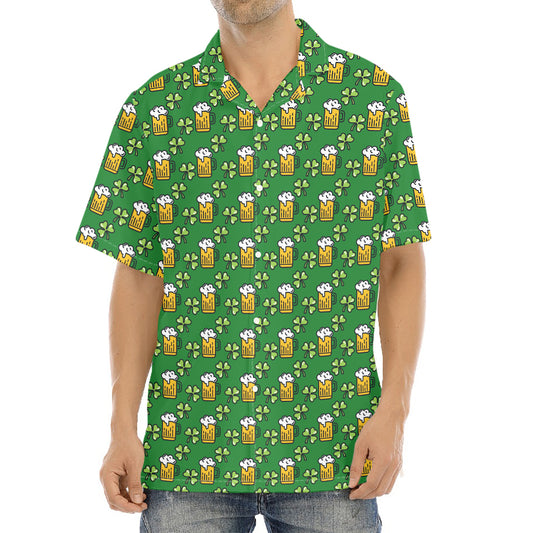 Cute St. Patrick's Day Pattern Print Aloha Shirt