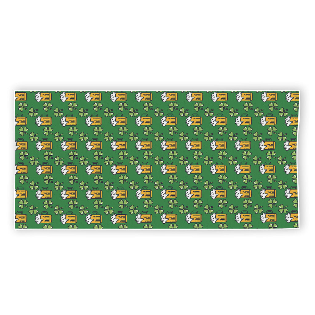 Cute St. Patrick's Day Pattern Print Beach Towel