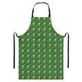 Cute St. Patrick's Day Pattern Print Bib Apron With Pocket