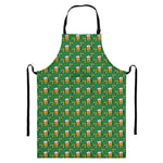 Cute St. Patrick's Day Pattern Print Bib Apron With Pocket