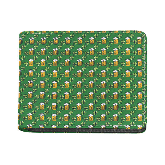 Cute St. Patrick's Day Pattern Print Bifold Wallet