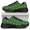 Cute St. Patrick's Day Pattern Print Black Chunky Shoes
