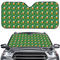 Cute St. Patrick's Day Pattern Print Car Windshield Sun Shade