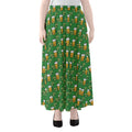 Cute St. Patrick's Day Pattern Print Chiffon Maxi Skirt