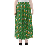 Cute St. Patrick's Day Pattern Print Chiffon Maxi Skirt