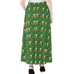 Cute St. Patrick's Day Pattern Print Chiffon Maxi Skirt