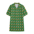 Cute St. Patrick's Day Pattern Print Cotton Hawaiian Shirt